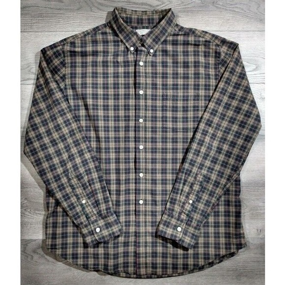 Narragansett Traders Long Sleeve Button Up Plaid Flannel Shirt Mens Extra Large - Picture 1 of 5